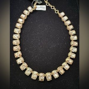 NWT J Crew Crystal Necklace with Crystal Bronze Finished Stones